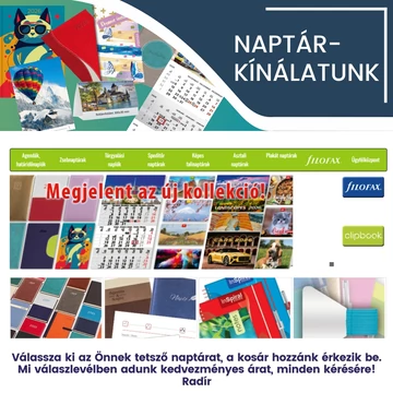 Naptár webshop